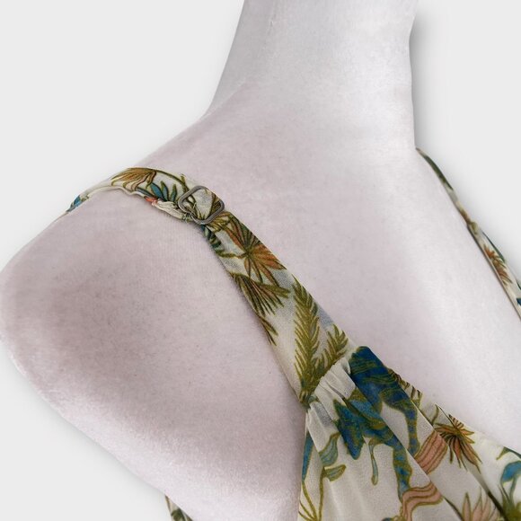 Pietro Brunelli Tropical Safari Jungle Floral Maternity Maxi Dress M - Picture 7 of 13